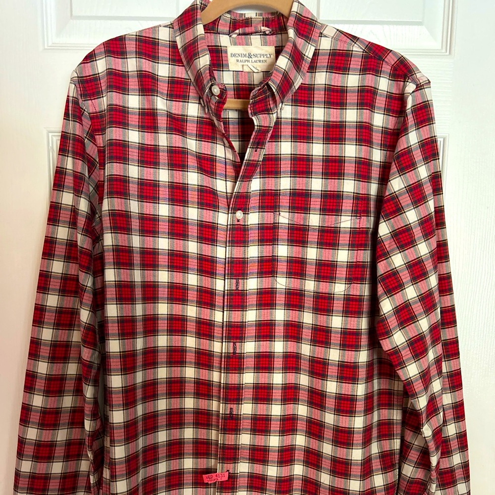 Denim and supply Ralph Lauren plaid casual button down shirt. Gorgeous quality
